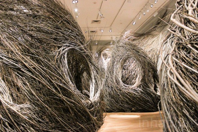 Patrick Dougherty, Renwick Gallery, Shindig, Shindig by Patrick Dougherty, willow sapling art, twig art, stick art, environmental art, Smithsonian, Smithsonian American Art Museum, site specific art, site specific installation, Renwick Gallery Wonder exhibit,