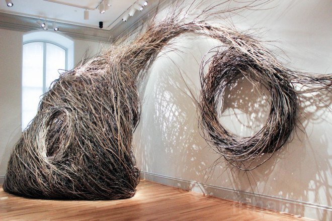 Patrick Dougherty, Renwick Gallery, Shindig, Shindig by Patrick Dougherty, willow sapling art, twig art, stick art, environmental art, Smithsonian, Smithsonian American Art Museum, site specific art, site specific installation, Renwick Gallery Wonder exhibit,