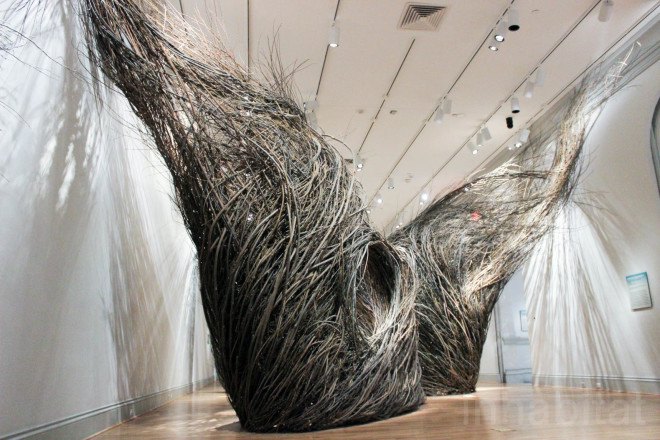 Patrick Dougherty, Renwick Gallery, Shindig, Shindig by Patrick Dougherty, willow sapling art, twig art, stick art, environmental art, Smithsonian, Smithsonian American Art Museum, site specific art, site specific installation, Renwick Gallery Wonder exhibit,