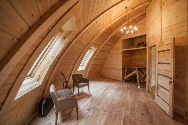 SkyDome, dome home, dome house, pine wood, wooden dome home, energy efficient architecture, energy efficient home, green architecture, spherical home