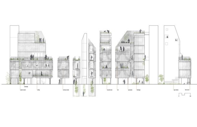 Songpa Micro-Housing, Seoul, SsD Architecture, micro-housing, green architecture, public spaces, auditorium, communal spaces, shared spaces, flexible design