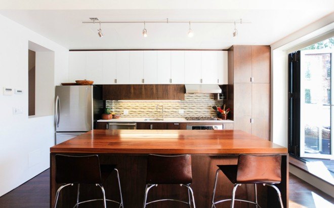 Thread Collective, Parkslope row house, Brooklyn home design, brookyn architecture, nyc architecture, architecture, home renovation nyc, passive design systems, solar power, solar array, green design, low environmental building materials, energy efficiency, green architecture, urban design, repurposed wood slats,