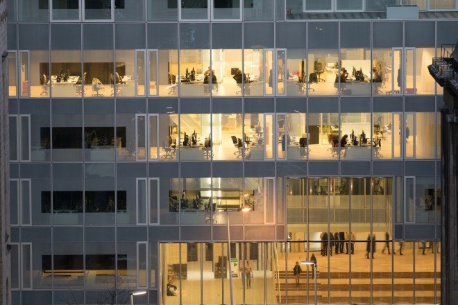 Timmerhuis, BREEAM, BREEAM level of excellence, OMA, Timmerhuis by OMA, Rotterdam, Rotterdam city hall, modular building, mixed use building, mixed use architecture, modular architecture, most sustainable building in Netherlands, the Netherlands, building climate system, triple glazed curtain wall, translucent insulation
