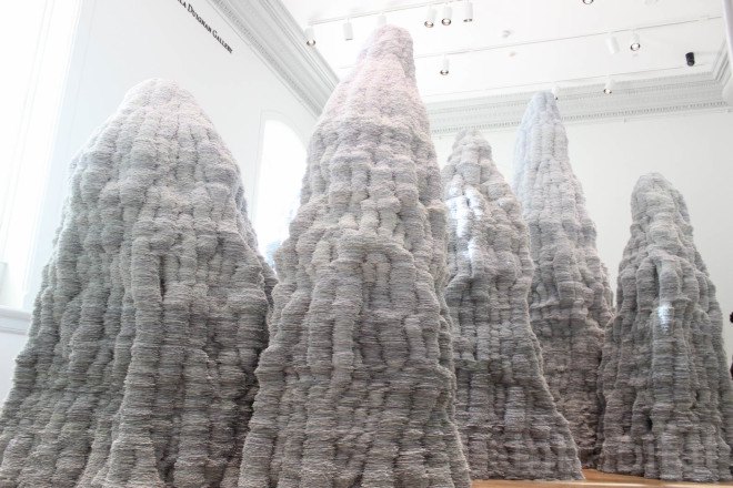 Renwick Gallery, Smithsonian, Smithsonian American Art Museum, Washington D.C., D.C., Tara Donovan, Untitled by Tara Donovan, index cards, art, site specific art, art installation