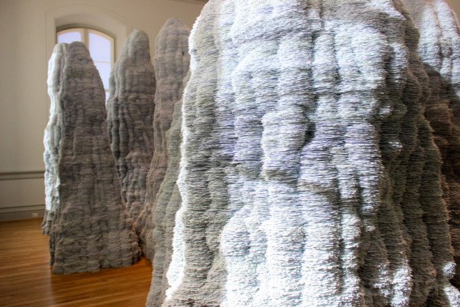 Renwick Gallery, Smithsonian, Smithsonian American Art Museum, Washington D.C., D.C., Tara Donovan, Untitled by Tara Donovan, index cards, art, site specific art, art installation