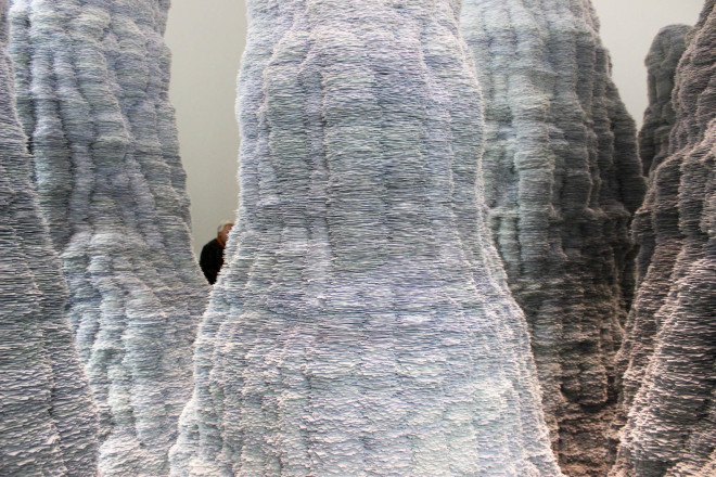 Renwick Gallery, Smithsonian, Smithsonian American Art Museum, Washington D.C., D.C., Tara Donovan, Untitled by Tara Donovan, index cards, art, site specific art, art installation
