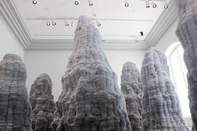 Renwick Gallery, Smithsonian, Smithsonian American Art Museum, Washington D.C., D.C., Tara Donovan, Untitled by Tara Donovan, index cards, art, site specific art, art installation
