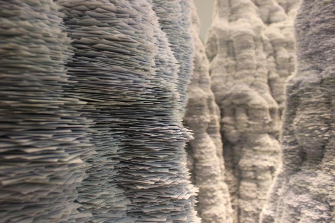 Renwick Gallery, Smithsonian, Smithsonian American Art Museum, Washington D.C., D.C., Tara Donovan, Untitled by Tara Donovan, index cards, art, site specific art, art installation