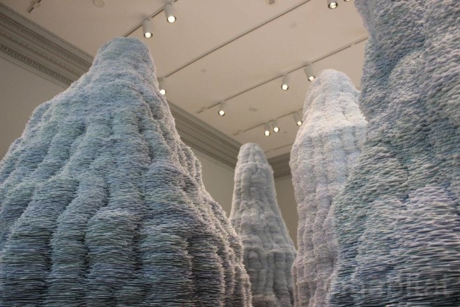 Renwick Gallery, Smithsonian, Smithsonian American Art Museum, Washington D.C., D.C., Tara Donovan, Untitled by Tara Donovan, index cards, art, site specific art, art installation