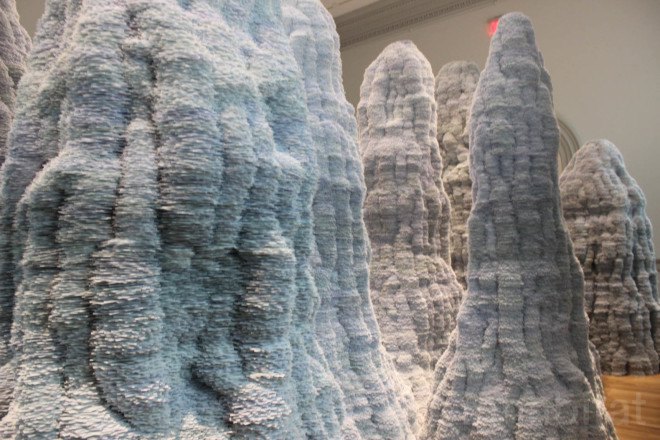 Renwick Gallery, Smithsonian, Smithsonian American Art Museum, Washington D.C., D.C., Tara Donovan, Untitled by Tara Donovan, index cards, art, site specific art, art installation