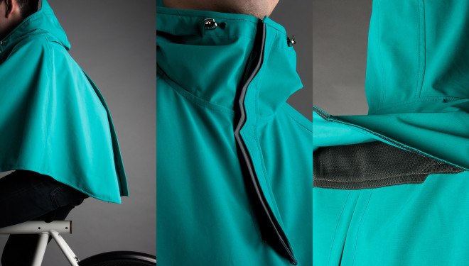 VANMOOF, Boncho, bike poncho, bike rain gear, bicycling accessories, bike accessories, sustainable style, green fashion, waterproof bike poncho, biking in the rain, winter cycling, fall cycling, sustainable design, green design