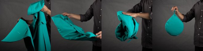 VANMOOF, Boncho, bike poncho, bike rain gear, bicycling accessories, bike accessories, sustainable style, green fashion, waterproof bike poncho, biking in the rain, winter cycling, fall cycling, sustainable design, green design