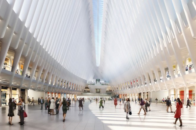 World Trade Center site, WTC Transportation Hub, Santiago Calatrava, WTC Transportation Hub Oculus, Oculus by Santiago Calatrava, train station, main concourse WTC,