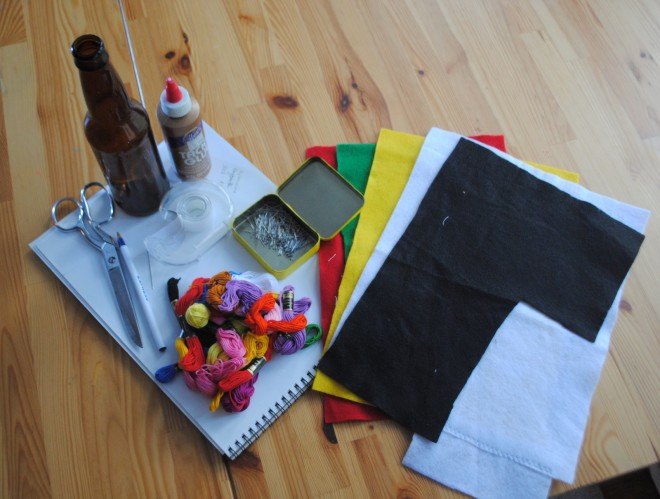 craft, DIY, holidays, christmas, beer, bottle, can, holder, koozie, cozy, sewing, felt, gift, handmade
