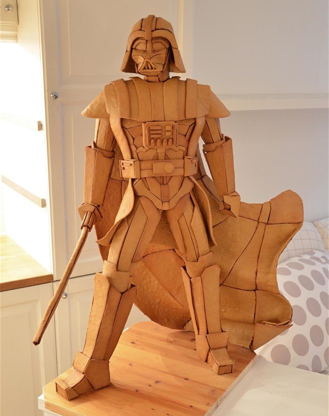 Star Wars, The Force Awakens, Darth Vader, gingerbread Darth Vader, gingerbread houses, gingerbread Optimus Prime, gingerbread Smaug, Oslo artists