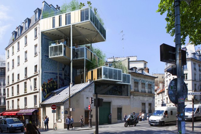 3BOX, 3BOX by Stéphane Malka Architecture, Stéphane Malka Architecture, prefab architecture, prefab housing, La Seine, affordable housing, parasitic architecture, modular housing, modular architecture, Les Toits du Monde, 3BOX Les Toits du Monde,