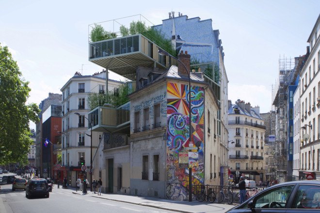 3BOX, 3BOX by Stéphane Malka Architecture, Stéphane Malka Architecture, prefab architecture, prefab housing, La Seine, affordable housing, parasitic architecture, modular housing, modular architecture, Les Toits du Monde, 3BOX Les Toits du Monde,