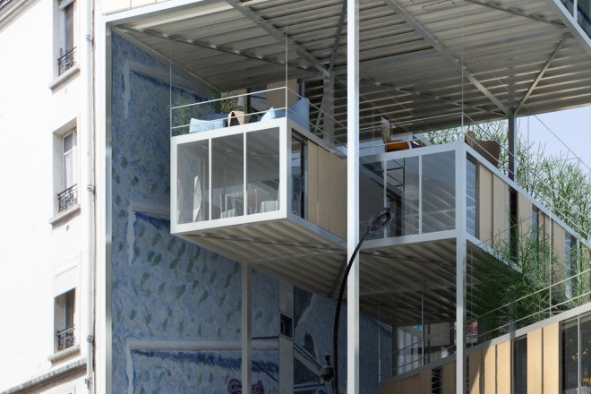 3BOX, 3BOX by Stéphane Malka Architecture, Stéphane Malka Architecture, prefab architecture, prefab housing, La Seine, affordable housing, parasitic architecture, modular housing, modular architecture, Les Toits du Monde, 3BOX Les Toits du Monde,