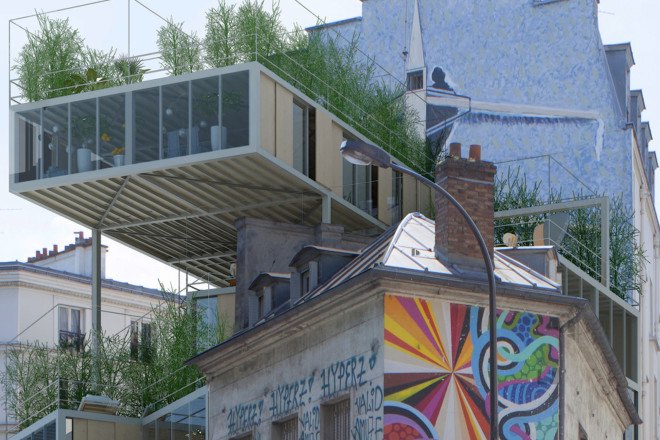 3BOX, 3BOX by Stéphane Malka Architecture, Stéphane Malka Architecture, prefab architecture, prefab housing, La Seine, affordable housing, parasitic architecture, modular housing, modular architecture, Les Toits du Monde, 3BOX Les Toits du Monde,