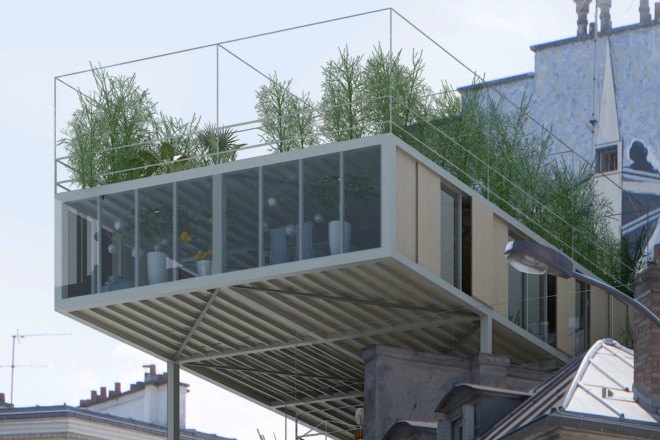 3BOX, 3BOX by Stéphane Malka Architecture, Stéphane Malka Architecture, prefab architecture, prefab housing, La Seine, affordable housing, parasitic architecture, modular housing, modular architecture, Les Toits du Monde, 3BOX Les Toits du Monde,