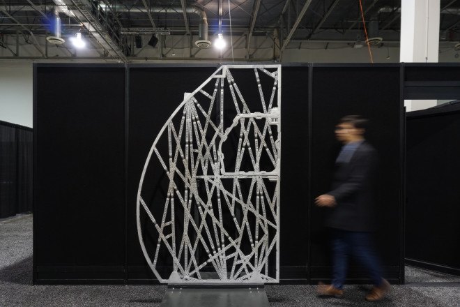 bionic partition, david benjamin, the living, airbus, autodesk, apworks, a320 planes, 3d printed airplane partition, 3d printing, 3d metal printing