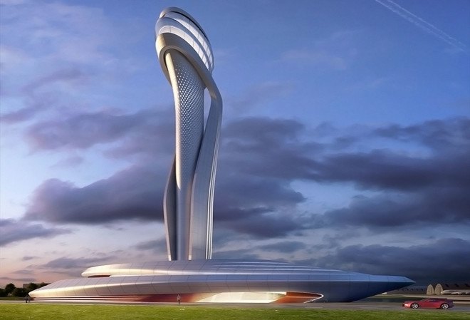 Air Traffic Control (ATC), atc tower, green tower, Istanbul, AECOM, Pininfarina, design competition, airport design, aviation, automotive, green architecture