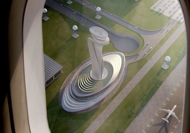 Air Traffic Control (ATC), atc tower, green tower, Istanbul, AECOM, Pininfarina, design competition, airport design, aviation, automotive, green architecture