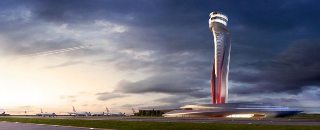 Air Traffic Control (ATC), atc tower, green tower, Istanbul, AECOM, Pininfarina, design competition, airport design, aviation, automotive, green architecture