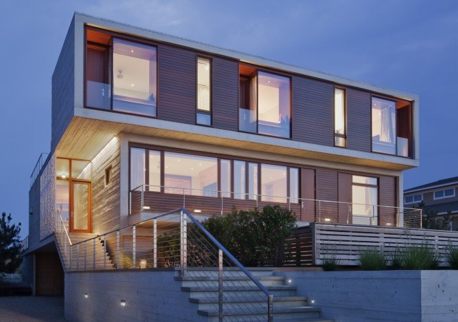 Aamodt Plumb, Hamptons, Hamptons beach house, architecture, Long Island, Long Island architecture, concrete, hurricanes, Atlantic Ocean, Shinnecock Bay, Hamptons vacation homes, modern architecture, modern design