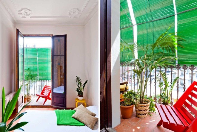 Playful renovation, Barcelona, tiny home, interiors, Anna and Eugeni Bach, home renovation, open plan space, natural light, surprising details,