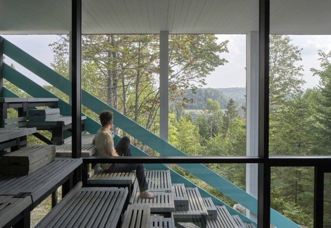 Architecturama, Lake Jasper Home, lake house design, cedar cladding, raw cedar, lake jasper homes, canadian achitects, canadian architecture, cedar tongue-and-groove siding, white cedar siding, green design, sustainable design, cedar exterior, locally sourced materials, green building, energy efficient design