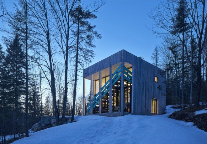 Architecturama, Lake Jasper Home, lake house design, cedar cladding, raw cedar, lake jasper homes, canadian achitects, canadian architecture, cedar tongue-and-groove siding, white cedar siding, green design, sustainable design, cedar exterior, locally sourced materials, green building, energy efficient design