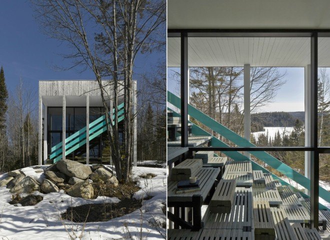 Architecturama, Lake Jasper Home, lake house design, cedar cladding, raw cedar, lake jasper homes, canadian achitects, canadian architecture, cedar tongue-and-groove siding, white cedar siding, green design, sustainable design, cedar exterior, locally sourced materials, green building, energy efficient design