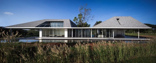 SOOK Architects, Baan Rai Thaw Si, residential wastewater treatment, self-sufficient water systems, green homes, sustainable homes, green design