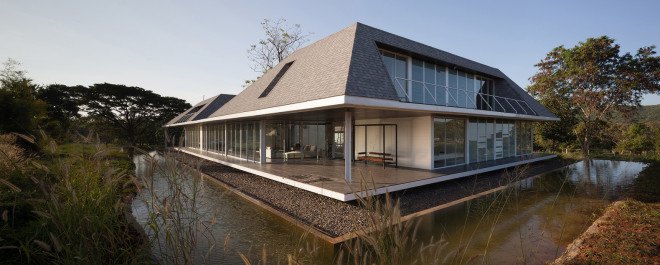 SOOK Architects, Baan Rai Thaw Si, residential wastewater treatment, self-sufficient water systems, green homes, sustainable homes, green design