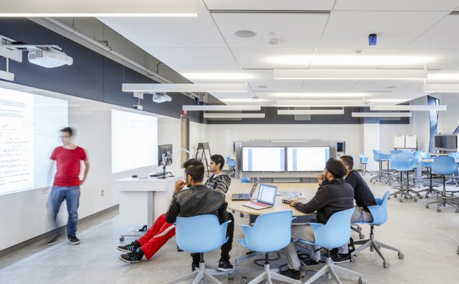 ZAS Architects, Bergeron Centre for Engineering Excellence, Canada, glass facade, undulating facade, school campus, Canada school, facade design, gender balance school, green architecture