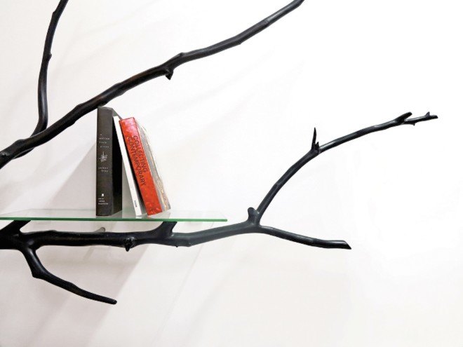 Bilbao by Sebastian Errazuriz, Bilbao bookshelf, found art, found sculpture, functional sculpture, Sebastian Errazuriz, oriental plane tree sculpture, Jequitiba wood sculpture, wood art, tree branch bookshelf, bookshelves