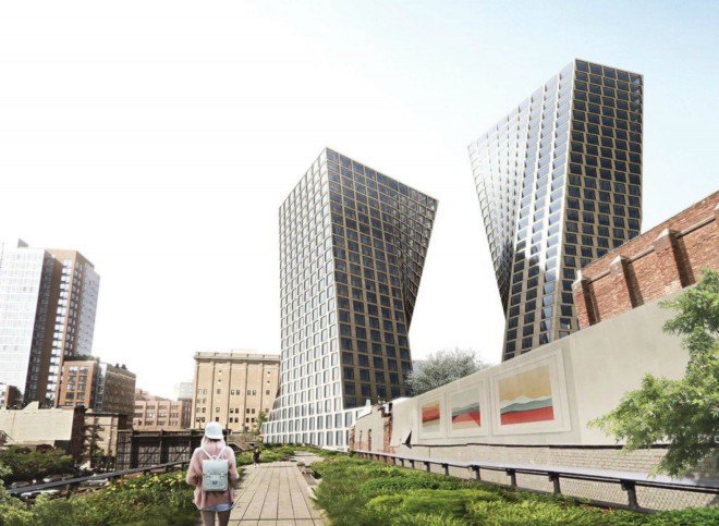 Bjarke Ingels high line project, nyc high line, nyc architecture, big projects in nyc, nyc green space, High Line at 17th Street, BIG condos high line, high line condos, BIG condos tower, 76 Eleventh Avenue condos, HFZ Capital, green design, sustainable design,