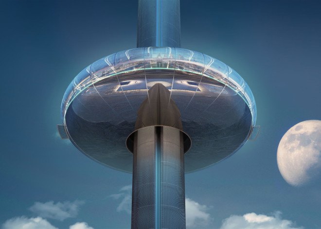 Marks Barfield Architects, London Eye, British Airways i360, British Airways i360 by Marks Barfield Architects, observation tower, world’s first vertical cable car, cable car, vertical cable car, Brighton observation tower
