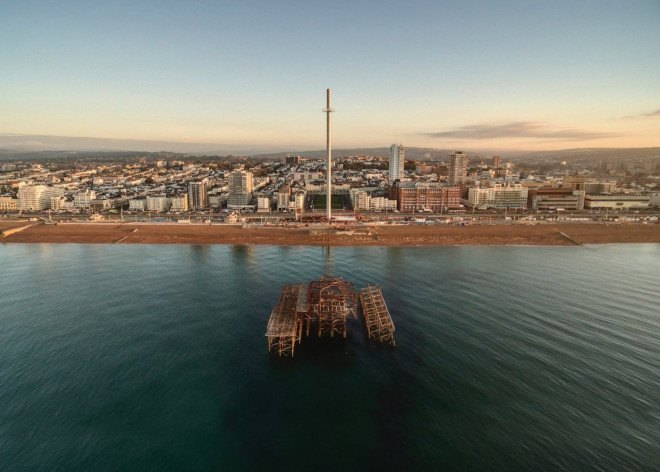 Marks Barfield Architects, London Eye, British Airways i360, British Airways i360 by Marks Barfield Architects, observation tower, world’s first vertical cable car, cable car, vertical cable car, Brighton observation tower