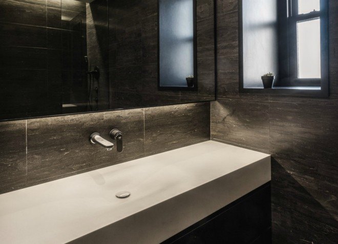 CHUA designers, tiny NYC Apartment, upper west side apartment, loft in nyc, interior design, nyc urban design, tiny apartments nyc, space saving nyc, recycled black paperstone, space saving tips, compact spaces nyc, tiny homes, green design, nyc apartments, apartment design,