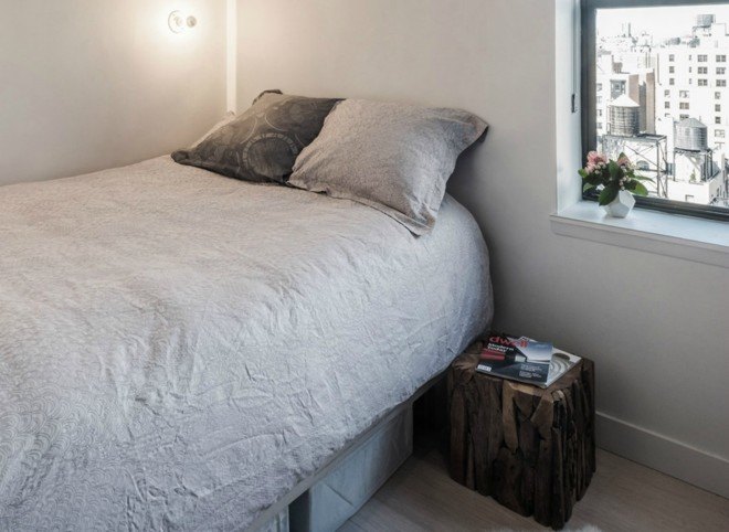 CHUA designers, tiny NYC Apartment, upper west side apartment, loft in nyc, interior design, nyc urban design, tiny apartments nyc, space saving nyc, recycled black paperstone, space saving tips, compact spaces nyc, tiny homes, green design, nyc apartments, apartment design,