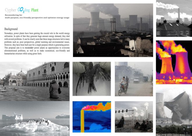 Cypher CO2ling Plant, sustainable architecture, green walls, futuristic design, Soad Moarefi, Shilan Golmohamadi, Kawan Golmohamadi, energy efficiency, repurposing, power plant, waste heat, green architecture