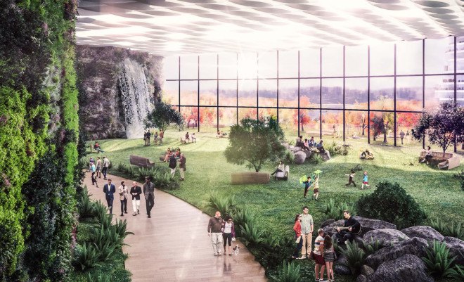 Cypher CO2ling Plant, sustainable architecture, green walls, futuristic design, Soad Moarefi, Shilan Golmohamadi, Kawan Golmohamadi, energy efficiency, repurposing, power plant, waste heat, green architecture