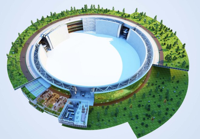 Cypher CO2ling Plant, sustainable architecture, green walls, futuristic design, Soad Moarefi, Shilan Golmohamadi, Kawan Golmohamadi, energy efficiency, repurposing, power plant, waste heat, green architecture