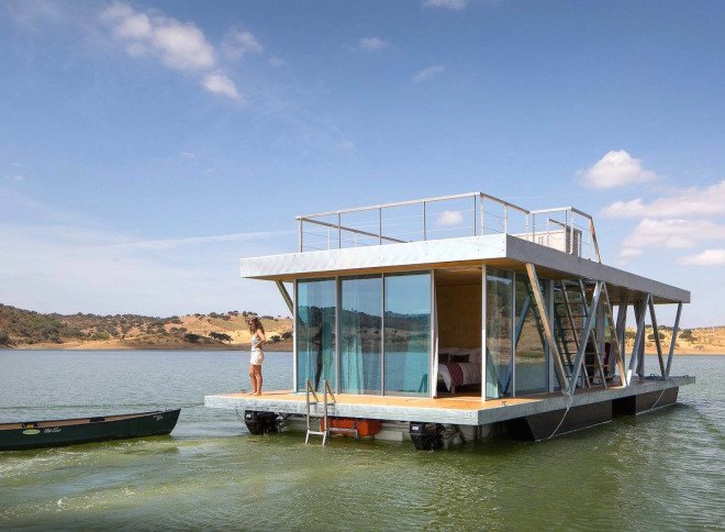 floating architecture, romantic getaways, valentine's day, floating airbnb, floating vacation spots, houseboats, airbnb houseboats, houseboats for rent, houseboat architecture, floating chapel, The Floatwing, The Saunalautta, Floating Thames AirBnb, Project X2 River Kwai Resort, The Four Seasons’ Landaa Giraavaru, The WaterNest 100