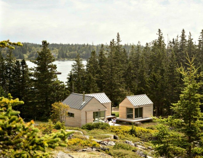 GO Logic, maine cabins, little house on the ferry, passive home design, CLT Construction, green design, sustainable design, factory-cut buildings, prefab construction, cross-laminated timber, energy efficient building, green building, sustainable design, green design, timber design, timber cabins