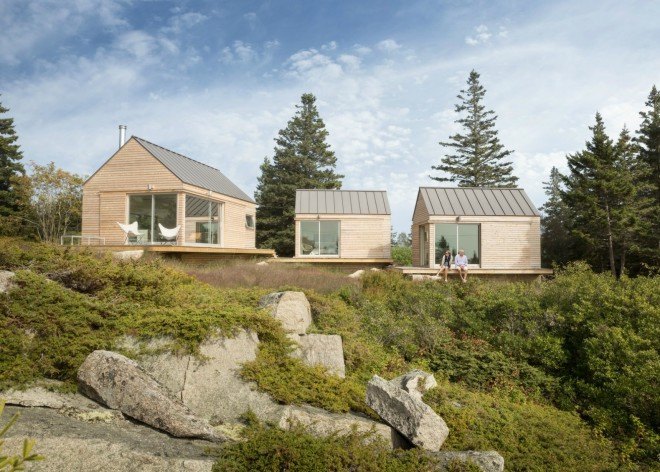 GO Logic, maine cabins, little house on the ferry, passive home design, CLT Construction, green design, sustainable design, factory-cut buildings, prefab construction, cross-laminated timber, energy efficient building, green building, sustainable design, green design, timber design, timber cabins