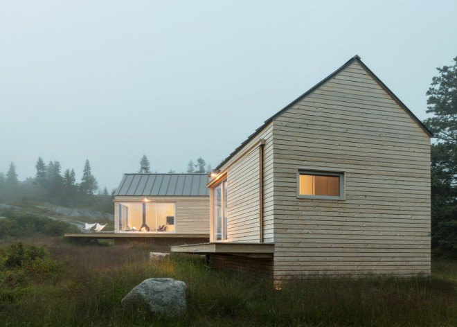 GO Logic, maine cabins, little house on the ferry, passive home design, CLT Construction, green design, sustainable design, factory-cut buildings, prefab construction, cross-laminated timber, energy efficient building, green building, sustainable design, green design, timber design, timber cabins