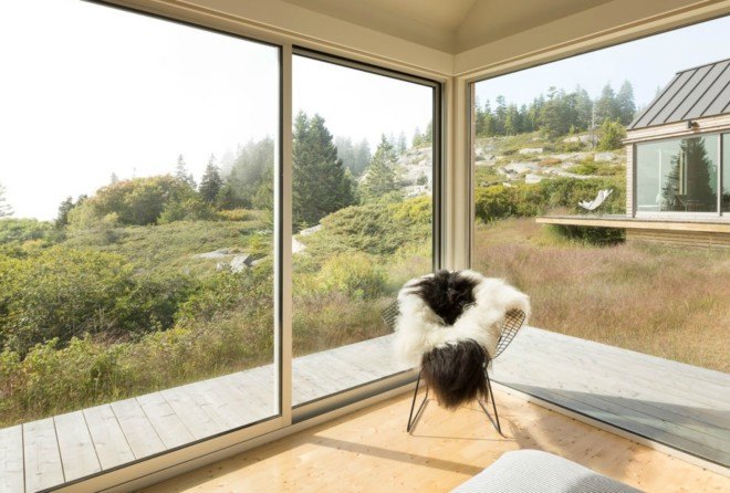 GO Logic, maine cabins, little house on the ferry, passive home design, CLT Construction, green design, sustainable design, factory-cut buildings, prefab construction, cross-laminated timber, energy efficient building, green building, sustainable design, green design, timber design, timber cabins